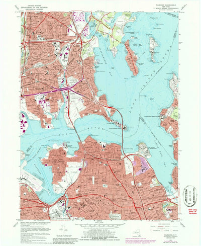 United States Geological Survey Flushing, NY (1966, 24000-Scale) digital map