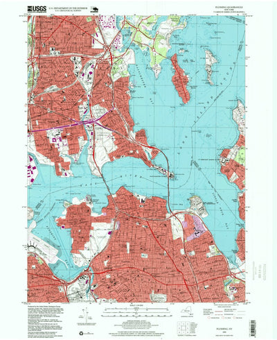 United States Geological Survey Flushing, NY (1995, 24000-Scale) digital map