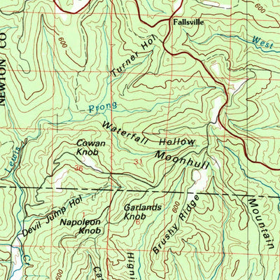 United States Geological Survey Fly Gap Mountain, AR (1983, 100000-Scale) digital map