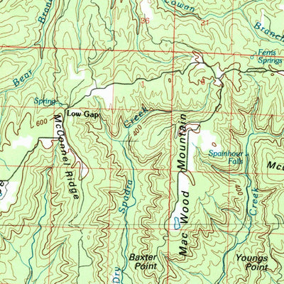 United States Geological Survey Fly Gap Mountain, AR (1983, 100000-Scale) digital map