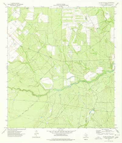United States Geological Survey Flying W Ranch, TX (1974, 24000-Scale) digital map