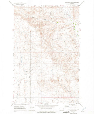 United States Geological Survey Flynn Creek North, MT (1972, 24000-Scale) digital map