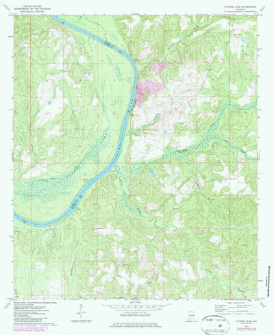 United States Geological Survey Flynns Lake, AL (1972, 24000-Scale) digital map