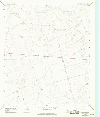United States Geological Survey Flynt Ranch, TX (1966, 24000-Scale) digital map