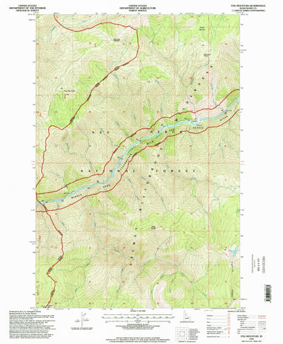United States Geological Survey Fog Mountain, ID (1995, 24000-Scale) digital map