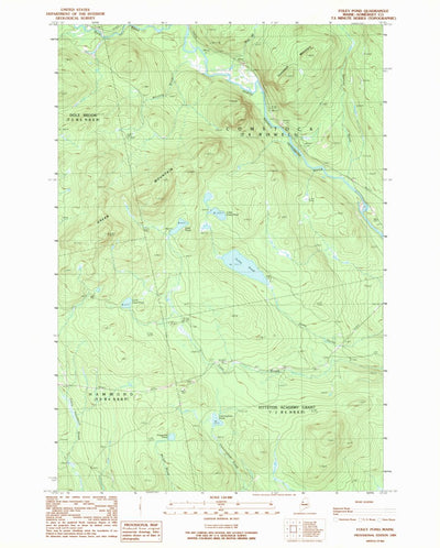 United States Geological Survey Foley Pond, ME (1989, 24000-Scale) digital map