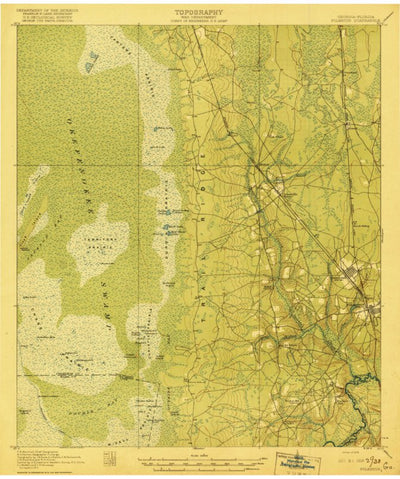 United States Geological Survey Folkston, GA-FL (1918, 62500-Scale) digital map