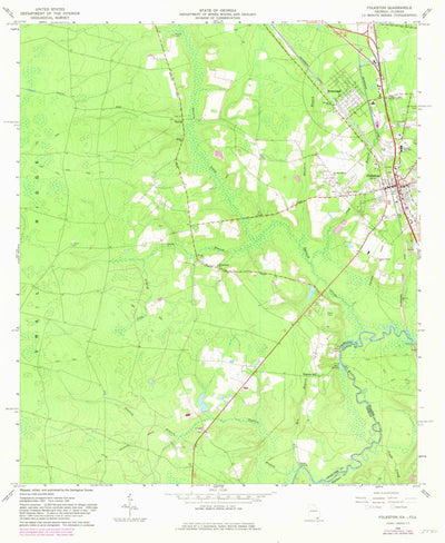 United States Geological Survey Folkston, GA-FL (1966, 24000-Scale) digital map