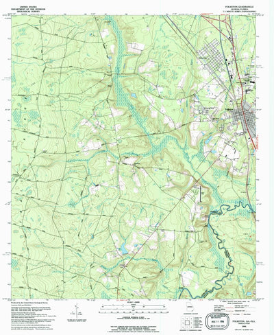 United States Geological Survey Folkston, GA-FL (1994, 24000-Scale) digital map