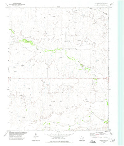 United States Geological Survey Follett SE, TX-OK (1972, 24000-Scale) digital map