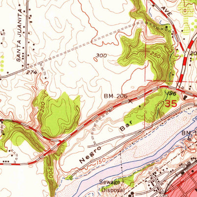 United States Geological Survey Folsom, CA (1954, 24000-Scale) digital map