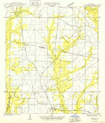 United States Geological Survey Folsom, LA (1950, 31680-Scale) digital map