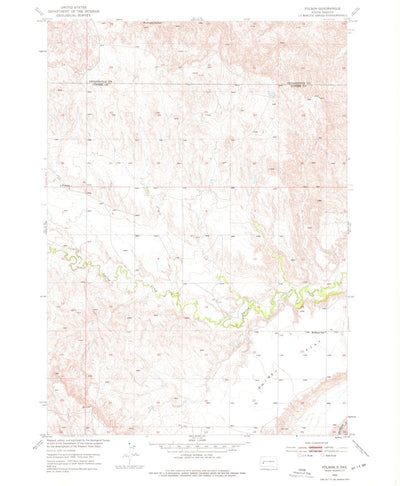 United States Geological Survey Folsom, SD (1953, 24000-Scale) digital map