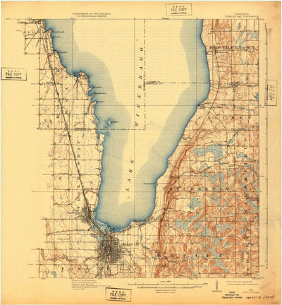 United States Geological Survey Fond Du Lac, WI (1910, 62500-Scale) digital map