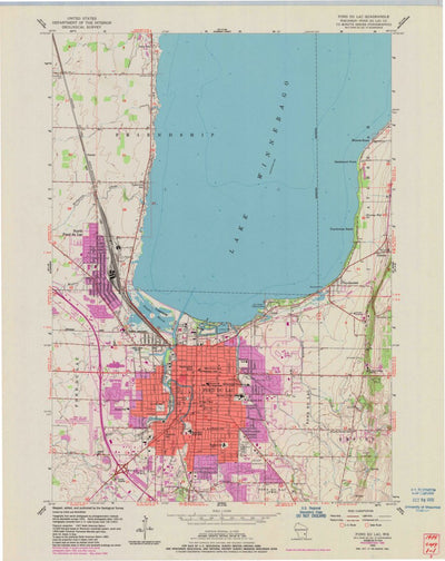 United States Geological Survey Fond Du Lac, WI (1955, 24000-Scale) digital map