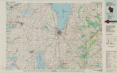 United States Geological Survey Fond Du Lac, WI (1980, 100000-Scale) digital map
