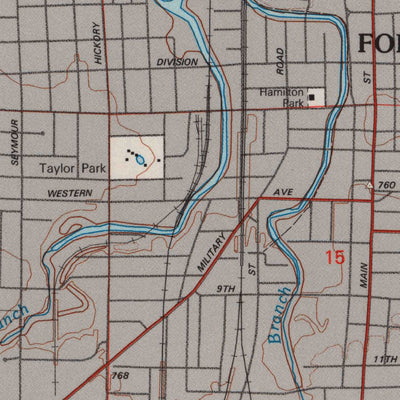 United States Geological Survey Fond Du Lac, WI (1992, 24000-Scale) digital map