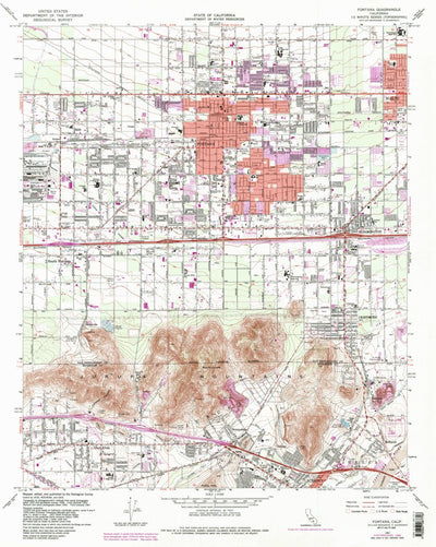 United States Geological Survey Fontana, CA (1967, 24000-Scale) digital map