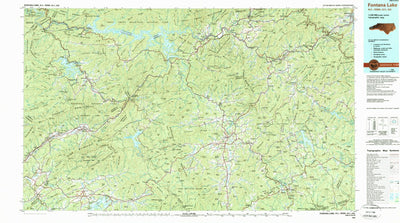 United States Geological Survey Fontana Lake, NC-TN-SC-GA (1983, 100000-Scale) digital map