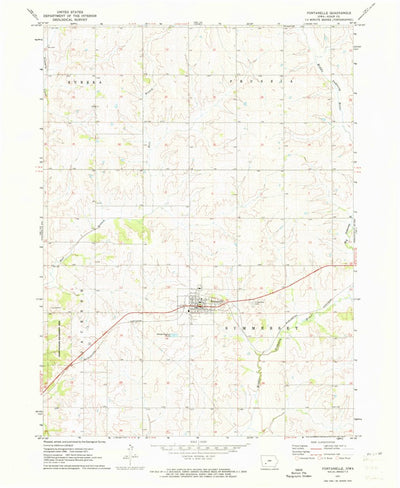 United States Geological Survey Fontanelle, IA (1971, 24000-Scale) digital map