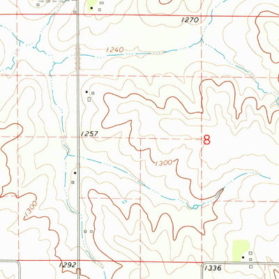 United States Geological Survey Fontanelle, IA (1971, 24000-Scale) digital map