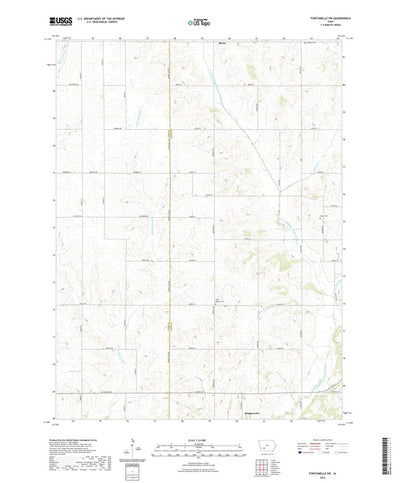 United States Geological Survey Fontanelle SW, IA (2022, 24000-Scale) digital map