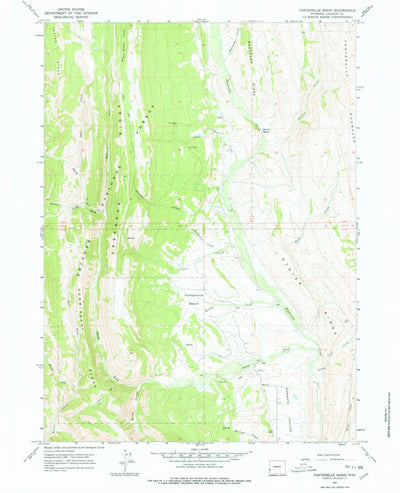 United States Geological Survey Fontenelle Basin, WY (1967, 24000-Scale) digital map