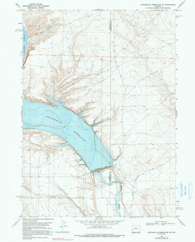 United States Geological Survey Fontenelle Reservoir SE, WY (1968, 24000-Scale) digital map