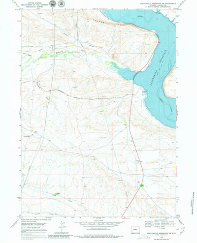 United States Geological Survey Fontenelle Reservoir SW, WY (1968, 24000-Scale) digital map