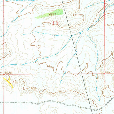 United States Geological Survey Fontenelle Reservoir SW, WY (1968, 24000-Scale) digital map