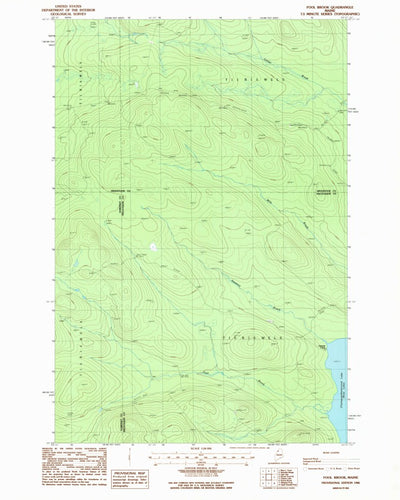 United States Geological Survey Fool Brook, ME (1986, 24000-Scale) digital map