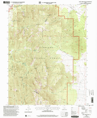 United States Geological Survey Fool Creek Peak, UT (2001, 24000-Scale) digital map