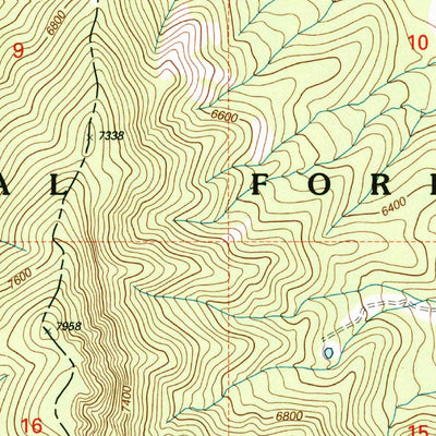 United States Geological Survey Fool Creek Peak, UT (2001, 24000-Scale) digital map