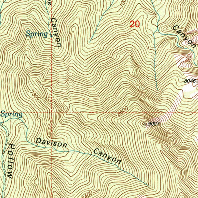 United States Geological Survey Fool Creek Peak, UT (2001, 24000-Scale) digital map