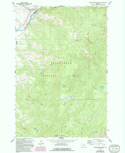 United States Geological Survey Foolhen Mountain, MT (1962, 24000-Scale) digital map