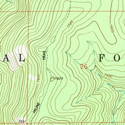 United States Geological Survey Foolhen Mountain, MT (1962, 24000-Scale) digital map