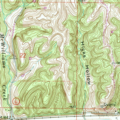 United States Geological Survey Forbes, MO-KS (1961, 24000-Scale) digital map