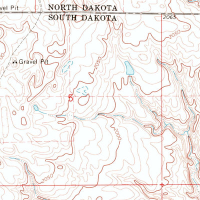 United States Geological Survey Forbes NW, SD-ND (1968, 24000-Scale) digital map