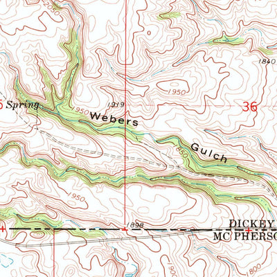 United States Geological Survey Forbes NW, SD-ND (1968, 24000-Scale) digital map