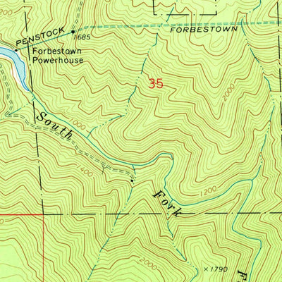 United States Geological Survey Forbestown, CA (1970, 24000-Scale) digital map