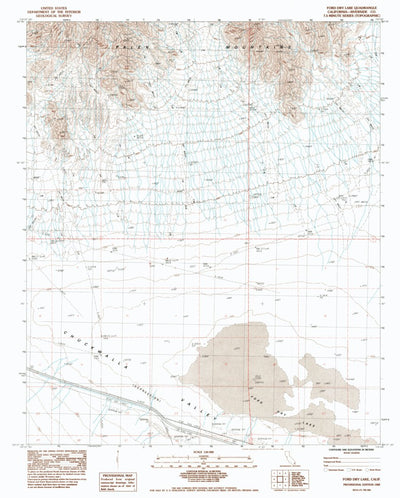 United States Geological Survey Ford Dry Lake, CA (1983, 24000-Scale) digital map