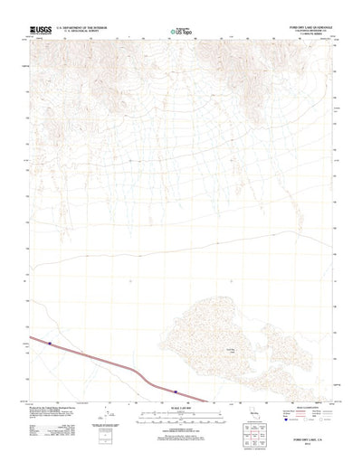 United States Geological Survey Ford Dry Lake, CA (2012, 24000-Scale) digital map