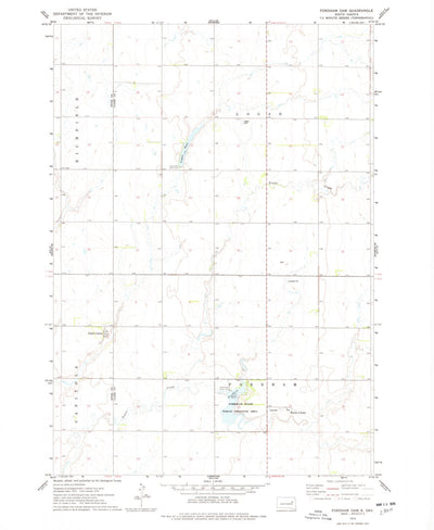United States Geological Survey Fordham Dam, SD (1973, 24000-Scale) digital map