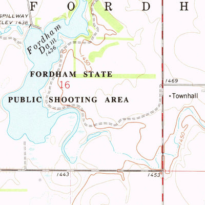 United States Geological Survey Fordham Dam, SD (1973, 24000-Scale) digital map