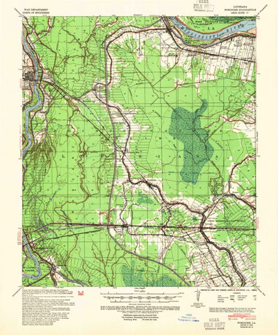 United States Geological Survey Fordoche, LA (1939, 62500-Scale) digital map
