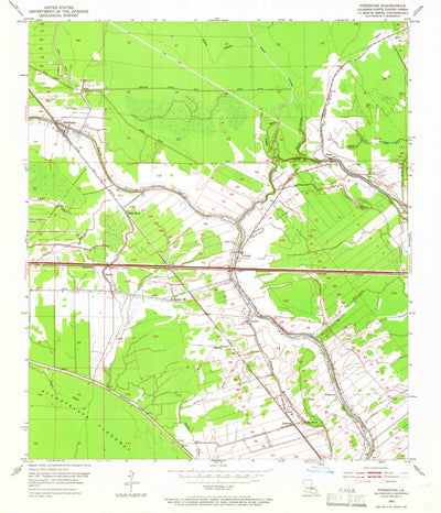 United States Geological Survey Fordoche, LA (1954, 24000-Scale) digital map