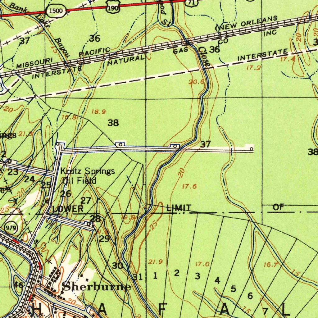 Fordoche, LA (1955, 62500-Scale) Map by United States Geological Survey ...