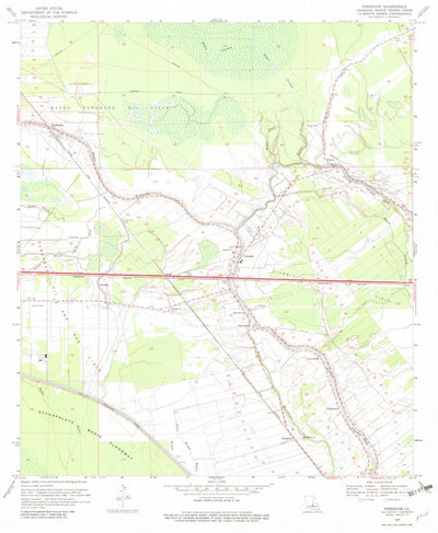 United States Geological Survey Fordoche, LA (1969, 24000-Scale) digital map