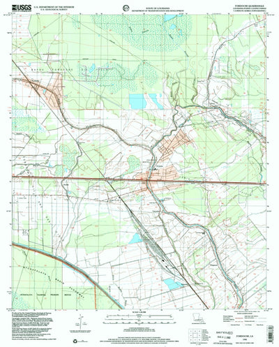 United States Geological Survey Fordoche, LA (1998, 24000-Scale) digital map