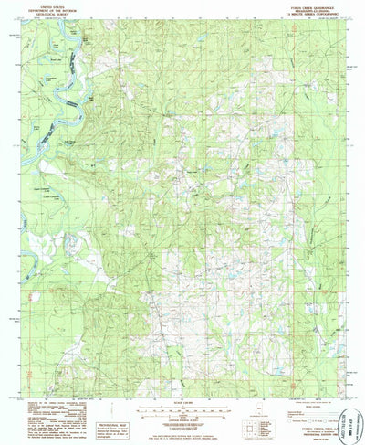 United States Geological Survey Fords Creek, MS-LA (1986, 24000-Scale) digital map